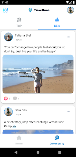 Travellane: travel community Screen 3