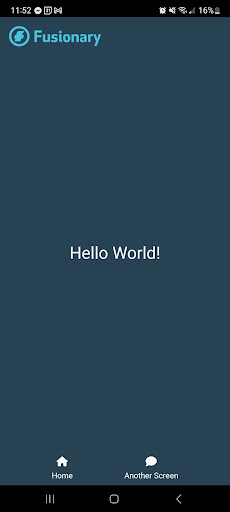 Android application Fusionary Demo screenshort