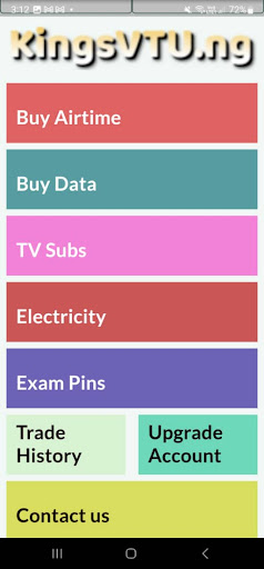KINGSVTU Data. Airtime. Bills