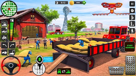 Real Tractor Driving Games