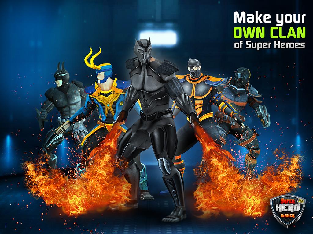 Android application Superhero Maker 3D screenshort