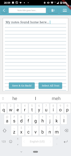 Simply Note Screen 2