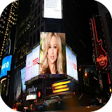 Billboard Cut Photo background icon