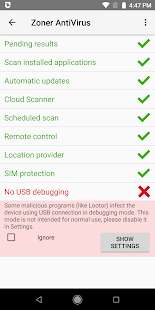 Zoner Mobile Security Ekran görüntüsü