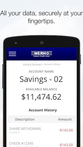 Merho Federal Credit Union Mem Screen 2