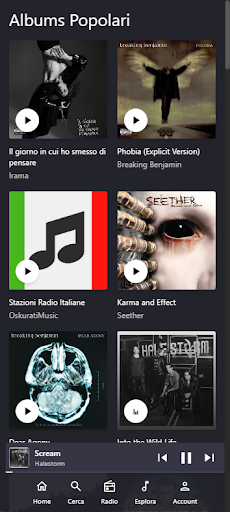 Android application Oskurati Music screenshort
