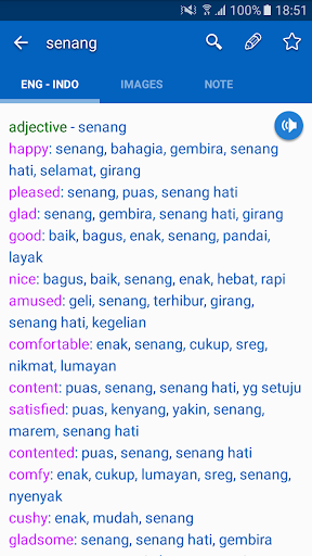English Indonesian Dictionary Screen 3