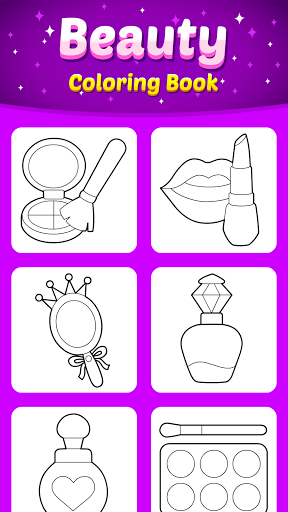 Beauty Makeup Glitter Coloring Game for Girls