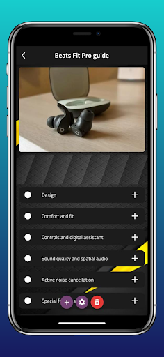 Android application Beats Fit Pro guide screenshort