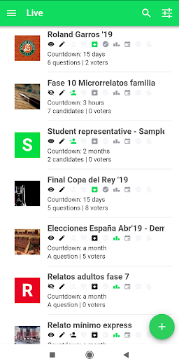 Android application Atenea - Surveys and voting screenshort