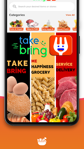 Take Bring Food,Flower,Grocery Screen 3