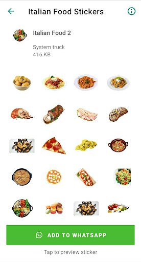 Italian Food Stickers Screen 2