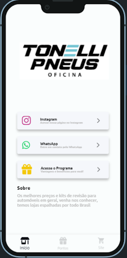 Android application Tonelli Pneus - Fidelidade screenshort