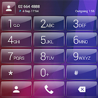 Dialer theme Polygon Glass