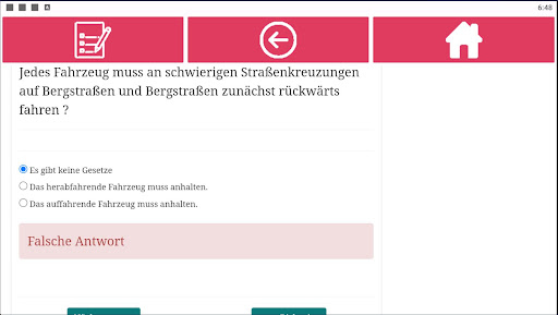 Führerscheinprüfung Schweiz Screenshot