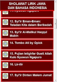 Sholawat Lirik Jawa Indonesia Screenshot