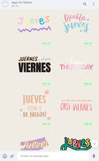 Días de la Semana Stickers