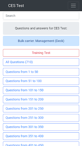 Android application Bulk carrier. Management CES screenshort