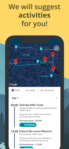 Bon Voyage - Maps Travel Plan Screen 3