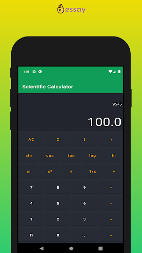 Android application Calculator for sci screenshort