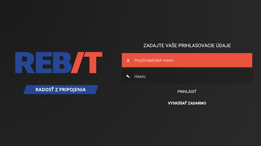 Android application REBIT.tv STB screenshort