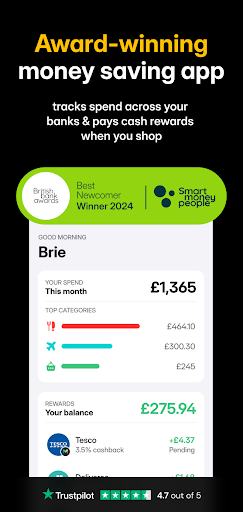 Android application Cheddar - instant cashback screenshort