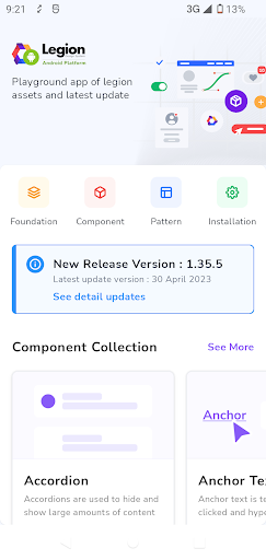 Android application Legion Prototype screenshort