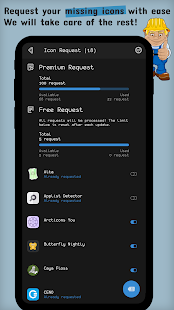 Azulox Icon Pack - Dark mode Screenshot