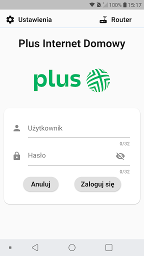 Android application Plus Internet Domowy screenshort
