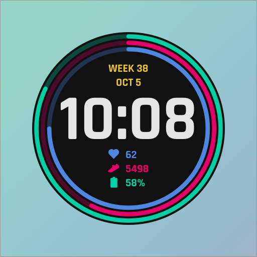 Vibrant Circles for WearOS - AppWisp.com