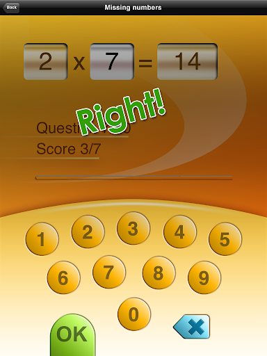 Multi Tables - Multiplication Screen 3