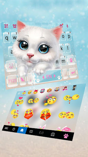 Pretty Cute Cat Keyboard Theme Screenshot 4 - AppWisp.com