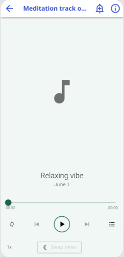 Mindfulness app Screen 2