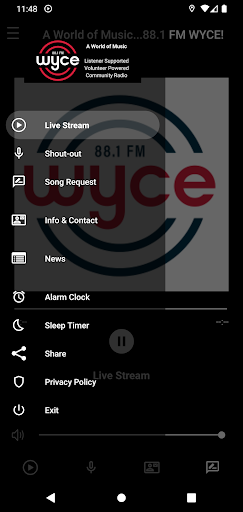 WYCE Screen 2