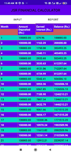 JSR Financial Calculator