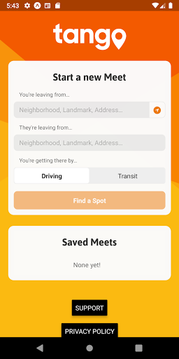 Android application Tango screenshort