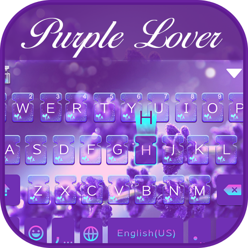 Purple Love Emoji Keyboard  Icon