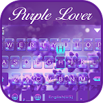 Cover Image of Tải xuống Bàn phím biểu tượng cảm xúc tình yêu màu tím  APK