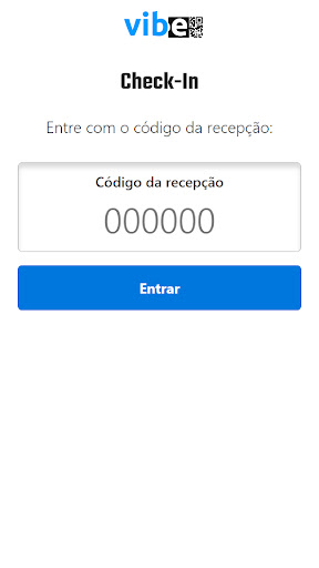 Android application Ticket Vibe Recepção screenshort