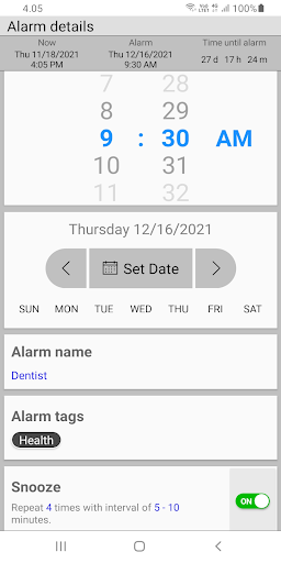 MyTime Alarm, Timer, Stopwatch Screen 2