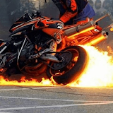 Motorcycle Burnout Wallpaper icon