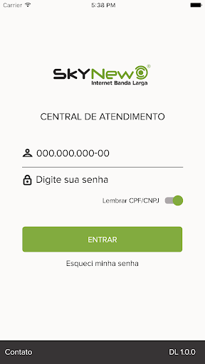 Android application SkyNew Internet screenshort