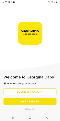 Android application Georgina Cabs screenshort