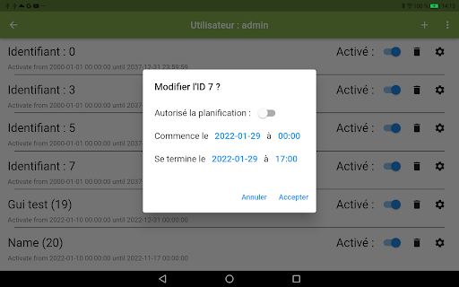 Android application Setup Ohm-i screenshort