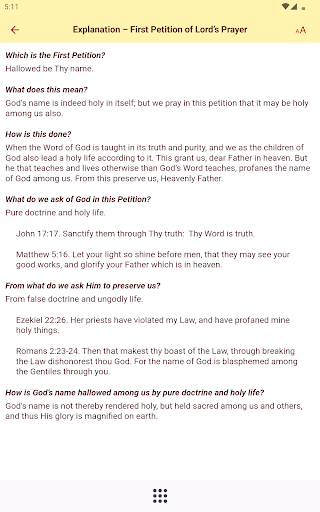 Lutheran Catechism Screenshot