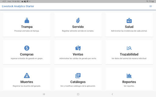 Android application Livestock Analytics - Starter screenshort