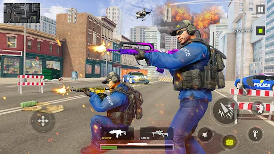 경찰 팀 사격총게임: 슈팅 전쟁 시뮬레이션 게임