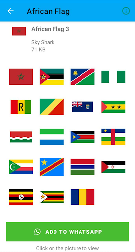Android application African Flag Stickers screenshort