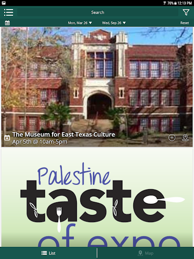 Screenshot of Visit Palestine, TX