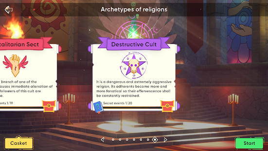 God-simulator. Religie Inc. Schermafbeeldingen